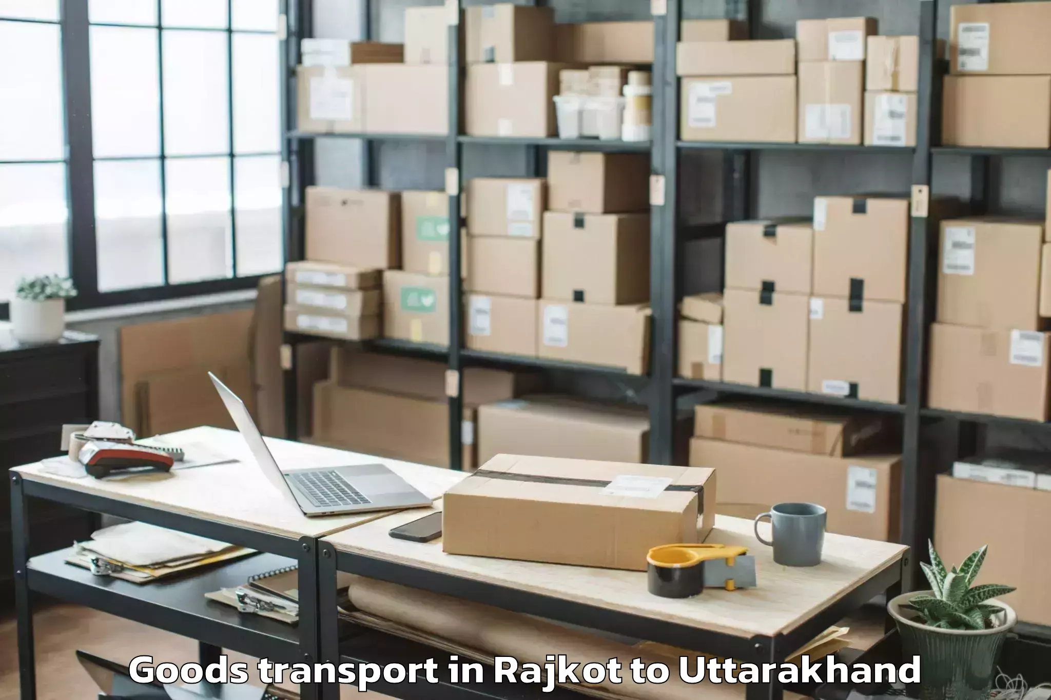 Hassle-Free Rajkot to Devprayag Goods Transport